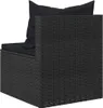 vidaXL Sofa ogrodowa z poduszkami 2 szt. czarny polirattan Podgląd zdjęcia produktu 7
