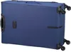 A blue suitcase is shown from the side, resting on its wheels. Produktbild-Vorschau