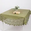 Tischdecke abwaschbar Häkelspitze Amira rund grün Ø 152cm Produktbild-Vorschau 4