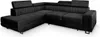 A black sectional sofa shown from a diagonal front angle against a white background. Podgląd zdjęcia produktu
