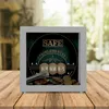 Retro Safe Rahmen Spardose aus Holz in Tresor Optik Produktbild-Vorschau 2