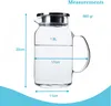Intirilife Karaffe mit Filter in KLAR - 1,8l Krug aus Glas Produktbild-Vorschau 4