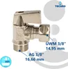 tecuro MINI Winkel-Kugelhahn Überwurfmutter 3/8 Zoll x Produktbild-Vorschau 3