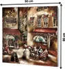 Kobolo Wandbild Wanddeko Metallbild 3D-Bild - Café - 90x90 Produktbild-Vorschau 3