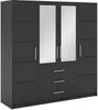 Kleiderschrank BALI D4 mit Spiegel, Drehtürenschrank, Produktbild-Vorschau 1