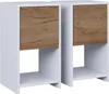 Noční stolek Vicco Evo Bílý/zlatý dub Sada 2 kusů, Model Náhled obrázku produktu 1