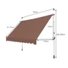A diagram showing the dimensions of a brown awning. Podgląd zdjęcia produktu