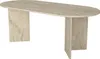 Esstisch 8 Personen - Beige Travertin-Effekt - TOPANIA Produktbild-Vorschau 1