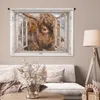 MuchoWow® Wandteppich Wandbehang Scottish Hochlandrind - Produktbild-Vorschau 5