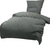 Bettwäsche 155x220 Set Mikrofaser Velours Karo Kariert Grau Produktbild-Vorschau 1