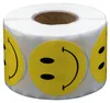 500 Etiketten Smiley gelb 35 mm auf Rolle - Siegelaufkleber Produktbild-Vorschau 2