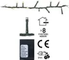 A collage of product images and icons related to LED string lights. Produktbild-Vorschau