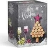 A Christmas-themed wine advent calendar box with wine glasses and a wine cork Christmas tree decoration. Podgląd zdjęcia produktu