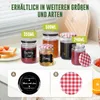 UISEBRT Sada 24 pohárov na džem s červenými a bielymi Náhľad obrázku produktu 3