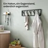 WOLTU Wandgarderobe, mit 5 drehbaren Garderobenhaken, aus Produktbild-Vorschau 8