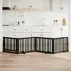 vidaXL 4dílná brána pro psy s dvířky skládací černá 320 cm Náhled obrázku produktu 2