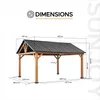 Sunjoy Zedernholz Gazebo / Pavillon 4x5 REBRA - 404cm x Produktbild-Vorschau 7