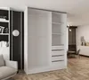 Schwebetürenschrank 2-türig 130x250x58 cm Weiß mit 2 Produktbild-Vorschau 2