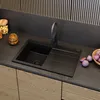 Granitan | Küchenspüle TIMOR - Schwarz - Einbau mit großer Produktbild-Vorschau 4
