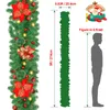 2.7M/9Ft vianočný veniec, predsvietený umelý vianočný Náhľad obrázku produktu 4