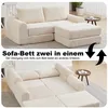 Modulares Cord-Schlafsofa 2-in-1, Corduroy Sofa mit Hocker Produktbild-Vorschau 6