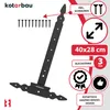 KOTARBAU® T zawiasy czarne L: 400 mm zawiasy krzyzowe Podgląd zdjęcia produktu 5