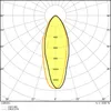 A polar diagram showing the light distribution of an LED spotlight. Náhľad obrázku produktu