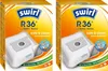 Two identical packages of Swirl vacuum cleaner bags are shown side-by-side against a white and orange background. Produktbild-Vorschau