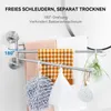 Edelstahl Handtuchhalter Bad Schwenkbar 3-armige Produktbild-Vorschau 2