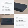 doporro Lavabo Suspendu avec Bonde Vasque à Poser Gris Noir Voir les images du produit 5