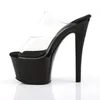 SKY-302 Damen Slipper von Pleaser, Transparent Schwarz , EU Produktbild-Vorschau 3