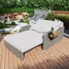 Garten-Loungesofa 2-Personen mit Sonnendach - Polyrattan Produktbild-Vorschau 4