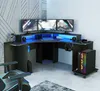 Eck Computertisch TEZAUR 222B Gaming Tisch LED Beleuchtung von Forte Produktbild-Vorschau