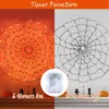 Spinnennetz Lichterkette LED Halloween Lichternetz 8 Produktbild-Vorschau 3
