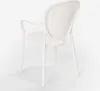 A white chair shown from a rear-diagonal angle against a white background. Voir les images du produit