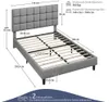 Yaheetech Polsterbett Doppelbett mit Höhenverstellbarem Produktbild-Vorschau 3