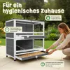 Hasenstall Kaninchenstall zooprinz Oskar mit Rollen | Produktbild-Vorschau 3