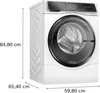 Bosch Serie 8 WNC254A40, Frontlader, Freistehend, Weiß, Produktbild-Vorschau 7