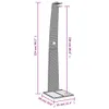 Möbel Gartendusche Grau 55x60x224 cm Poly Rattan und Produktbild-Vorschau 11