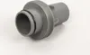 A close-up of a gray plastic plumbing adapter with threaded sections and a rubber O-ring, set against a white background. Voir les images du produit