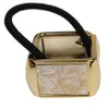 Haarring Quadratisch Marmor-Look in Creme Produktbild-Vorschau 2