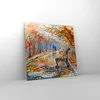 Bild auf Leinwand - Leinwandbild - Path Bench Herbst Frau - Produktbild-Vorschau 4