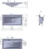 Badmöbel Infinity 850 SoftClose anthrazit gemasert : Produktbild-Vorschau 6