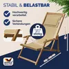 CASARIA® Sonnenliege Holz Wetterfest Klappbar 3-fach Produktbild-Vorschau 3