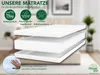 A layered mattress structure with feature icons and text. Anteprima dell’immagine prodotto