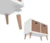 Schräg Buchenbein UNIQ 25 cm mit Montageplatte Walnussfarbe Produktbild-Vorschau 6