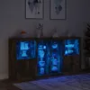 vidaXL Sideboard avec lampes LED chêne fumé 202x37x100 cm Voir les images du produit 5