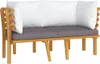 vidaXL 2-Sitzer-Gartensofa mit Kissen Massivholz Akazie Produktbild-Vorschau 1
