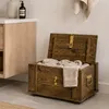 Truhe Hugo braun mit Deckel  50 x 36 x 26cm Produktbild-Vorschau 2