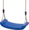 A blue plastic swing seat with ropes, isolated on a white background. Anteprima dell’immagine prodotto